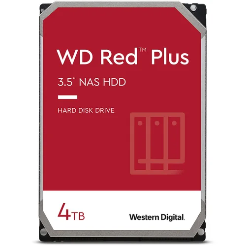 Wd HDD 4TB SATA3 Red PlusIntelliPower 256MB,For NAS Systems