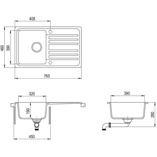 Aquasanita Set Notus SQ101AW + Vida PVD Alba/Grafit Slike