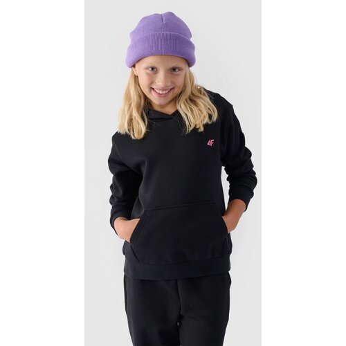 4f Girls Non-Zip Hoodie Smooth Black JWMM00TSW Cene