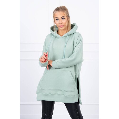Kesi Insulated sweatshirt with slits on the sides dark mint Slike