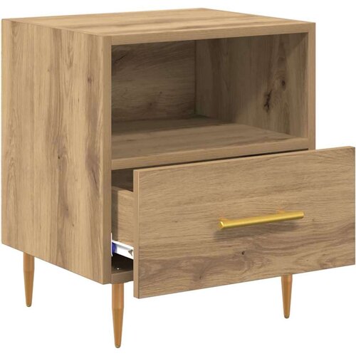  Noćni ormarić 2 pcs Smeđa 40 x 35 x 47.5 cm Konstruirano drvo Slike