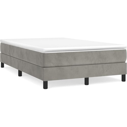 Box spring krevet s madracem svjetlosivi 120x200 cm bar&amp;scaron;unasti Slike