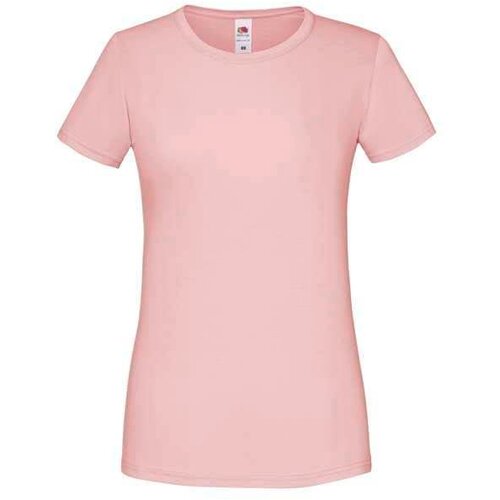 Fruit Of The Loom Icon Women's Powder T-shirt in combed cotton Cene