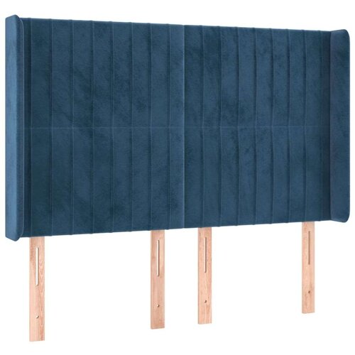  Uzglavlje tamnoplavo 147x16x118/128 cm bar&amp;scaron;unasto Slike