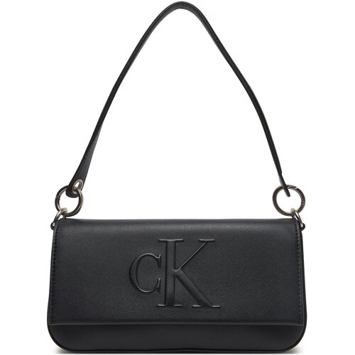 Calvin Klein Jeans Ročna torba Sculpted Flap Shoulder Pouch LV04K3148G Črna Cene