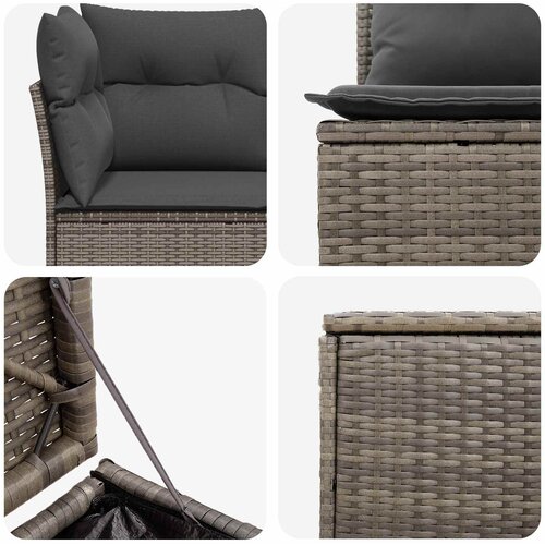  Set sofe 7 kom. Siva i tamno siva 234 x 234 x 85 cm Slike