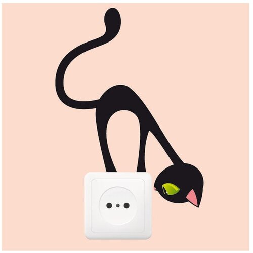 Ambiance naljepnica curious cat, 17 x 12 cm Slike
