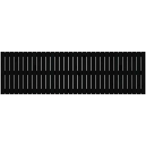  Zidno uzglavlje crni 204x3x60 cm od masivne borovine Slike