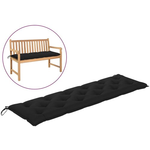 vidaXL Jastuk za vrtnu klupu crni 180 x 50 x 7 cm od tkanine Cijene