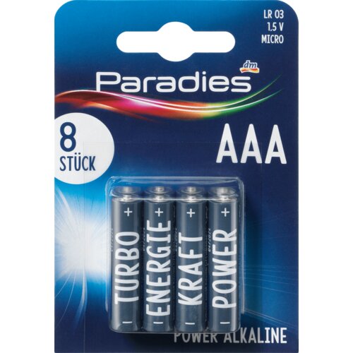 Paradies Power Alkaline Micro AAA baterije 8 kom Slike