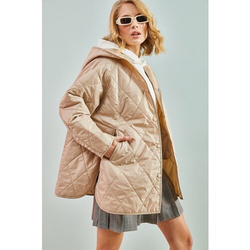 Bianco Lucci Women&amp;#039;s Diamond Patterned Quilted Coat Slike
