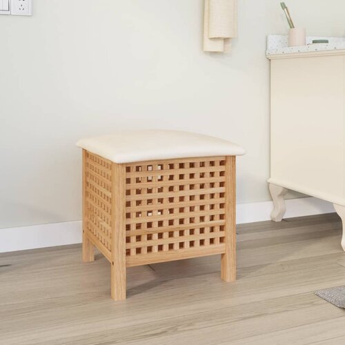 vidaXL Kopalniški stolček 48x47,5x52 cm trdna orehovina Cene