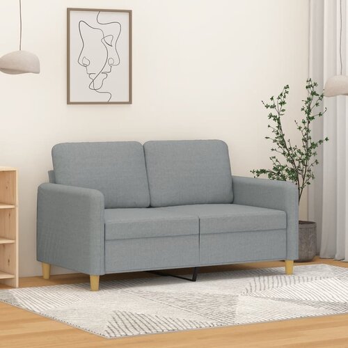 vidaXL Dvosed svetlo siv 120 cm blago Cene