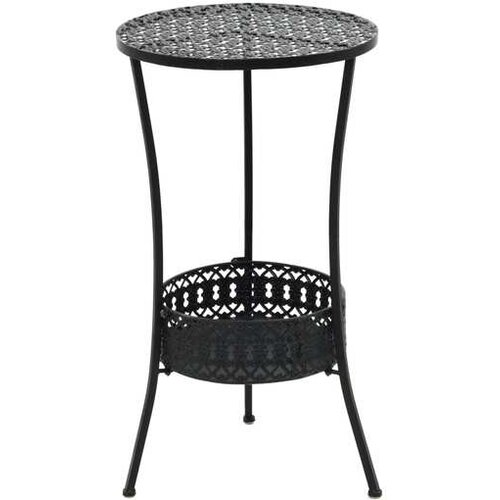  Bistro mizica črna 40x70 cm kovinska Cene