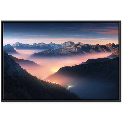  Slika - Mountain Breath (1 Part) Wide - First Variant 90x60 U crnom drvenom okviru Slike