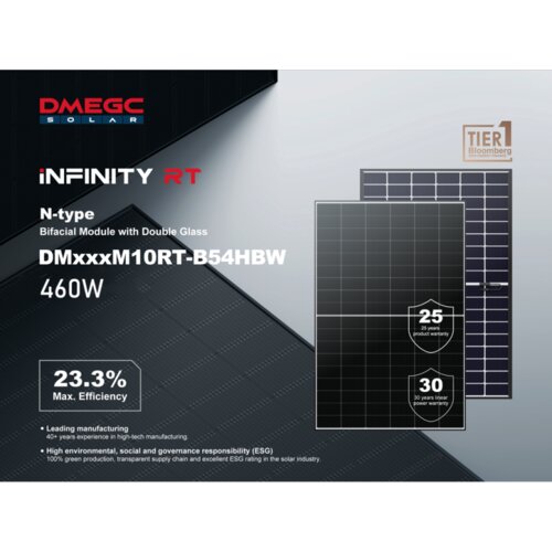DMEGC Solar DM460M10RT-B54HBW solar panel 460 wp Cene