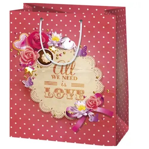 Cardex quot,all i need is love&quot, poklon vrećica srednje veličine sa uzorkom 18x23x10cm Cijene