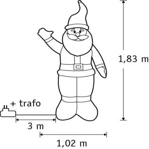  Deda mraz naduvavajućI crveni led ip44 Cene