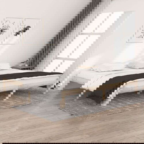  Posteljni okvir iz trdne borovine 200x200 cm, (20601707) Slike