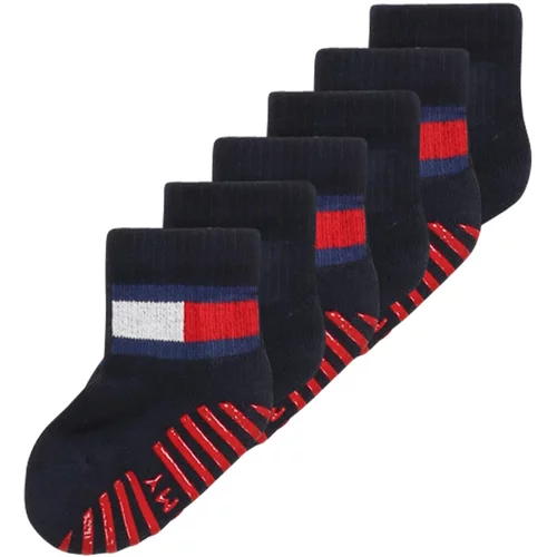 Tommy Hilfiger Čarape mornarsko plava / tamno plava / svijetlo crvena / bijela