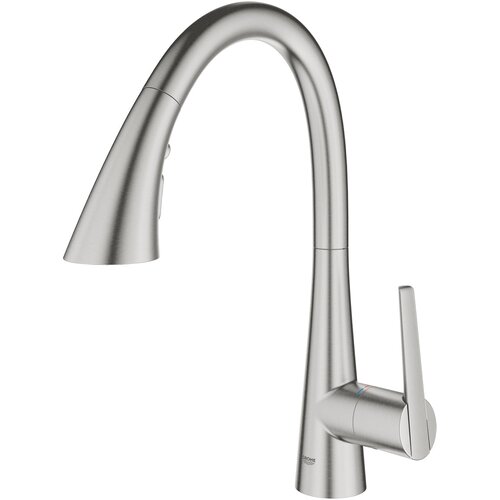 Grohe izvlečna enoročna kuhinjska armatura Zedra - supersteel (32294DC2) Slike