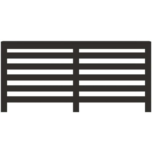VidaXL Pokrov za radijator crni 175x20x82 cm konstruirano drvo Slike