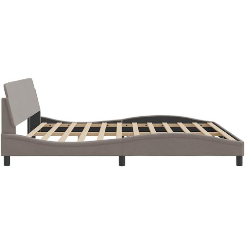 Okvir za krevet Dover smeđesivi 200x200 cm od tkanine Slike