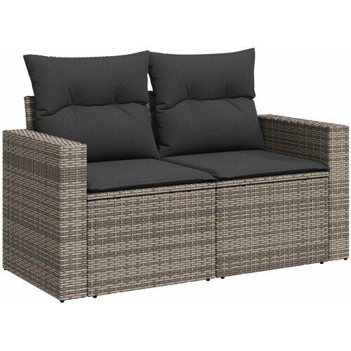  Set sofe 8 kom. Siva i tamno siva Poli Rattan i čelik Slike