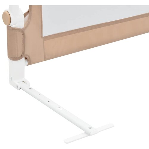  Sigurnosna ogradica za dječji krevet bež 102 x 42 cm poliester Slike