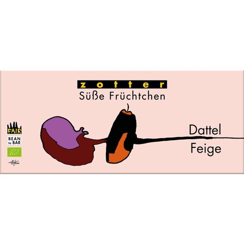 Zotter Schokoladen Bio sladko sadje - datlji &amp;amp; fige - 80 g Slike