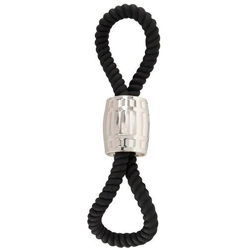 Rebel Heavy Rope Cock Strap with 2 Loops Black Slike