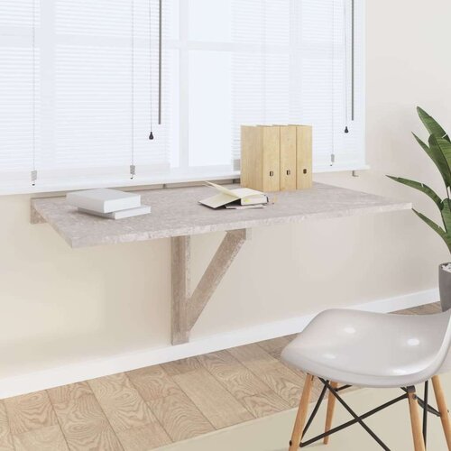  zidni stolić Siva boja betona 100x60x56 cm drveni Slike