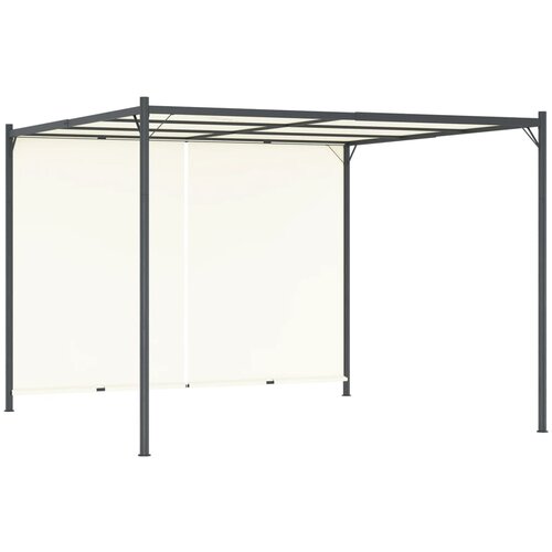 Furnova Pergola z nastavljivo streho kremno bela 3x3 m jeklo, (21919080) Cene