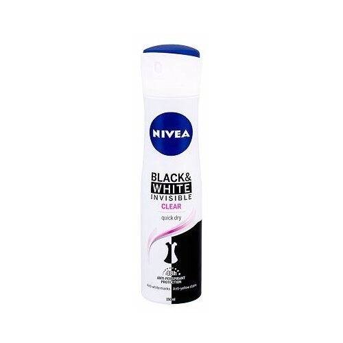 Nivea Black & White Invisible Clear sprej 150ml + 33% gratis Cene