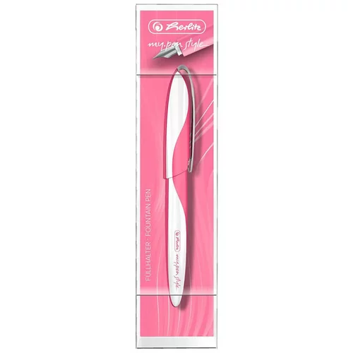 Herlitz Nalivno pero My pen Style, roza-belo, v škatli