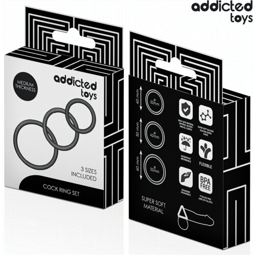 Addicted Toys Cock Komplet Erekcijskih ObroČkov Addicted Toys Ii Slike