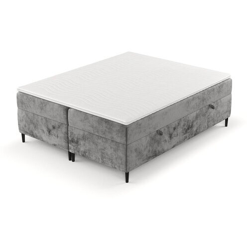 Maison de R&amp;ecirc;ve Temno siva boxspring postelja s prostorom za shranjevanje 200x200 cm Araya &amp;ndash; Slike