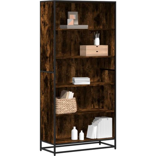 vidaXL Polica za knjige dimljeni hrast 80 5x35x170 5 cm Cijene