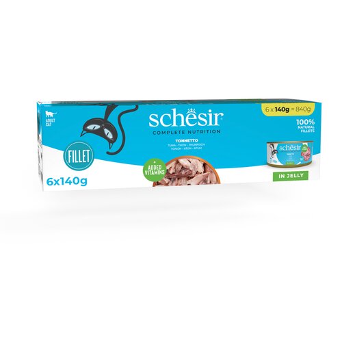  Ekonomično pakiranje Schesir Complete Nutrition fileti u želeu 24 x 140 g - Tuna Cijene