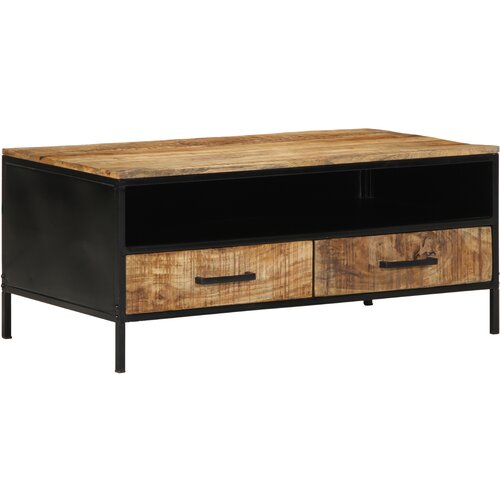 VidaXL kavna miza 90x50x40 cm trden les rustikalni mango Slike