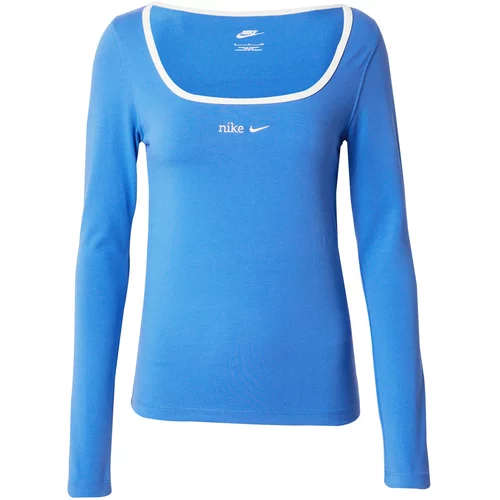 Nike Sportswear Majica svetlo modra / off-bela