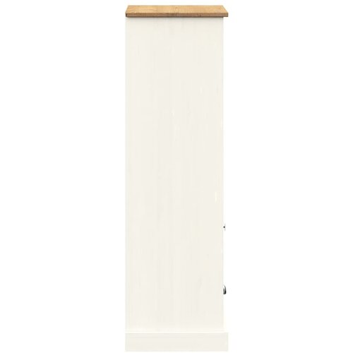  Regal za knjige VIGO bijeli 60x35x114,5 cm od masivne borovine Slike