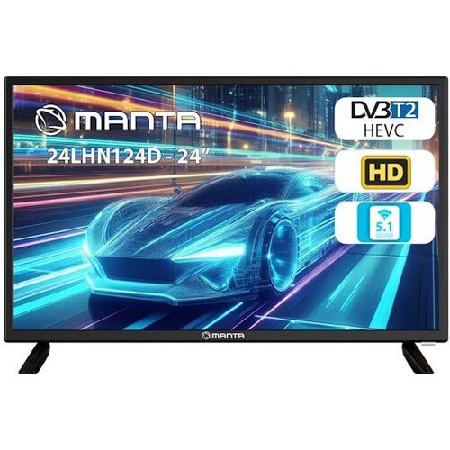 Manta TV LED 24" HD, 220V+12V, HDMI, USB, CI+, COAX, miniAV, DVB-C/T2 24LHN124D Cijene