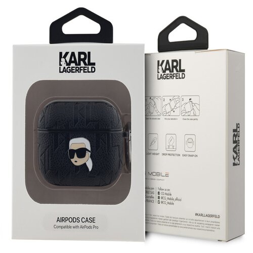 Karl Lagerfeld Airpods Pro Black Ovitek Črna Slike