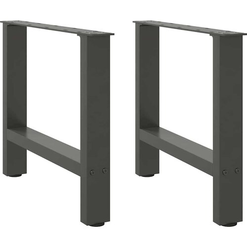 VidaXL Noge za klub stolić antracit boje 2 kom 60 x (42-43) cm čelik - Antracit 60 x (42-43) cm 2 1 Slike