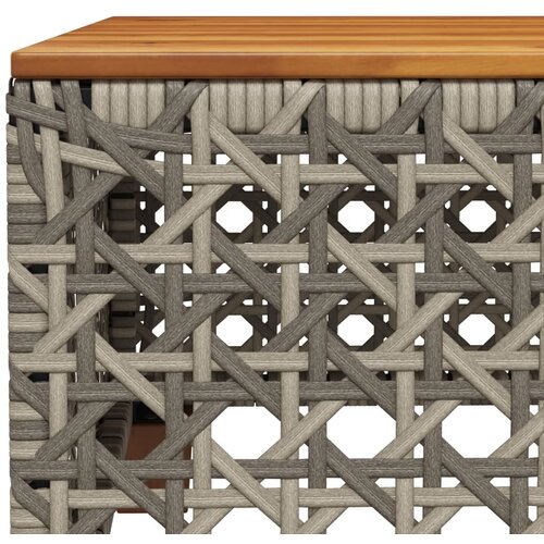  10-dijelni set vrtnih sofa od poliratana s jastucima sivi Siva 55 x 55 x 36 cm Slike
