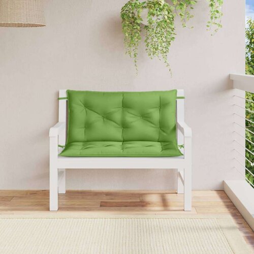 vidaXL Blazina za vrtno klop 2 kosa melanž zelena 100x50x7 cm blago Cene