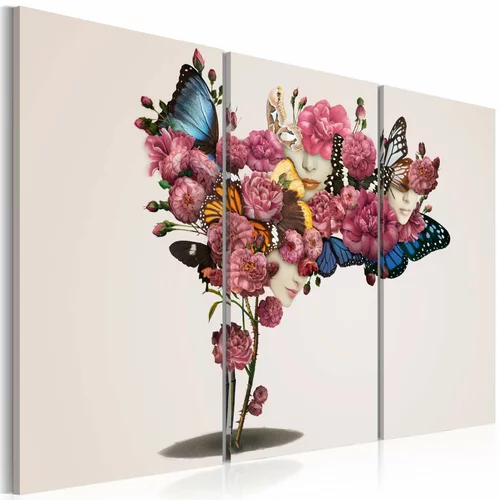  Slika - Butterflies flowers and carnival 90x60