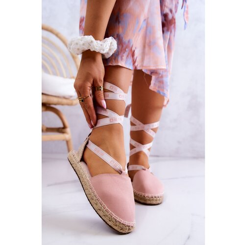 Kesi D&amp;aacute;msk&amp;eacute; elegantn&amp;iacute; espadrilky Big Star - světle růžov&amp;eacute; Slike