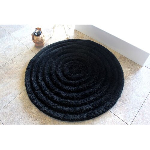 Colourful Cotton prostirka za kupatilo 90cm Crna Slike